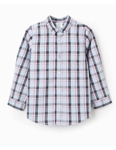 Camisa de Algodón con cuadros para niño