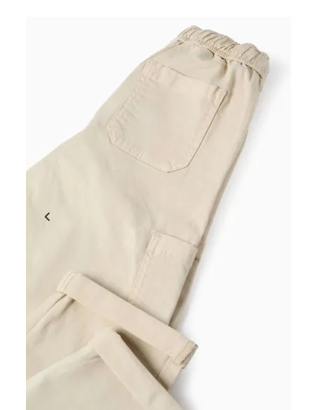 Pantalón Cargo para Niño en Beige